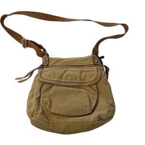 Fossil Vintage 90s Women's Tan Boho‎ Outdoors Crossbody Purse Bag